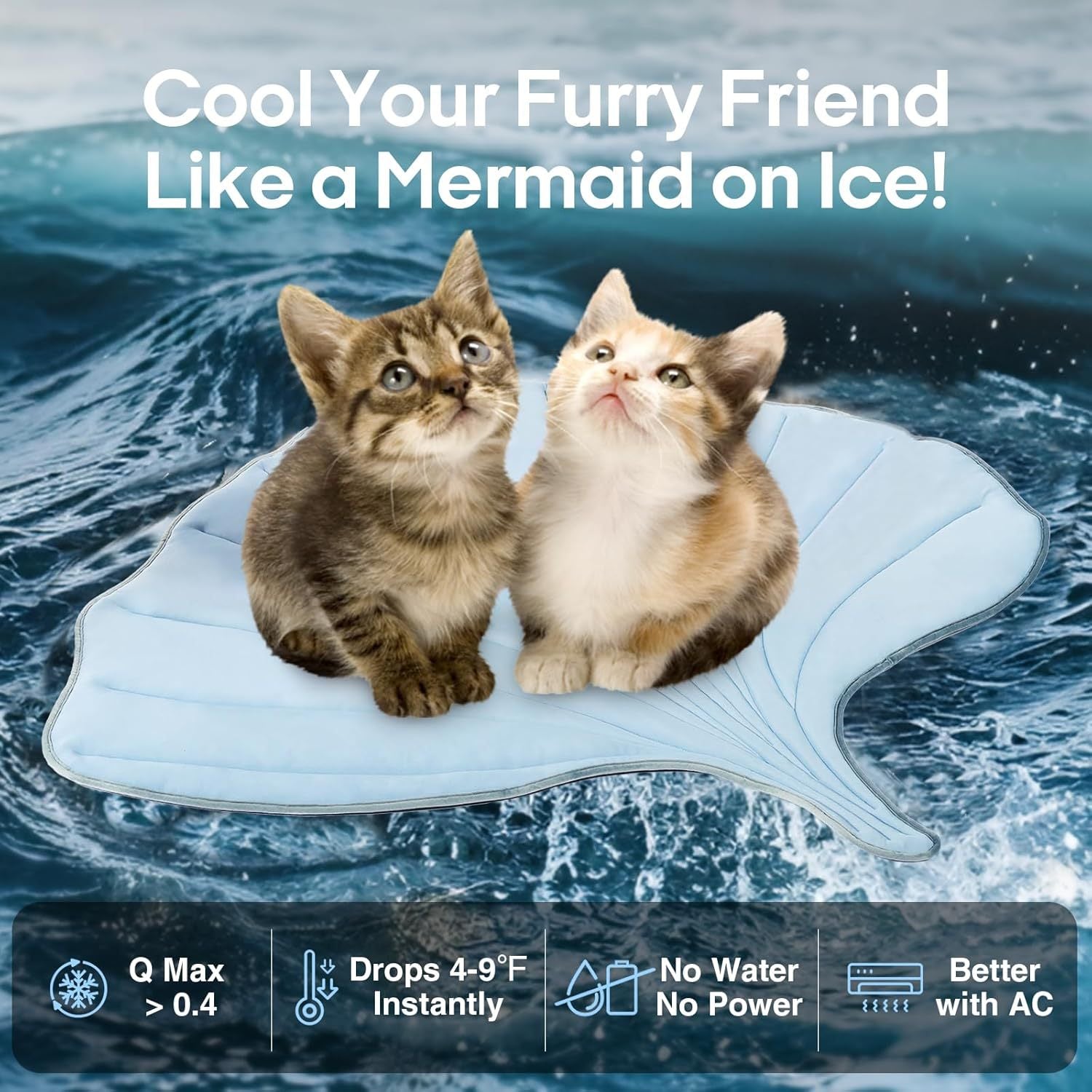 Pet Cooling Mat Leaf Shape Washable Non-Slip Summer Pet Mat Durable Cotton Lightweight Pet Supplies